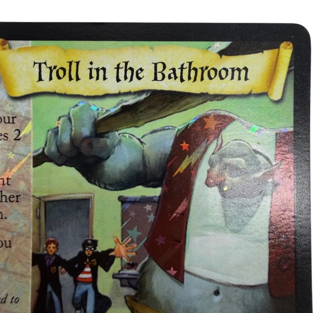 Harry Potter TCG Troll in the Bathroom 19/116 Holo Foil Adventure Card 2001 Rare